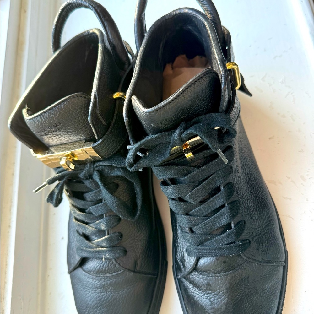 Buscemi Alce High Top Sneakers Leather
